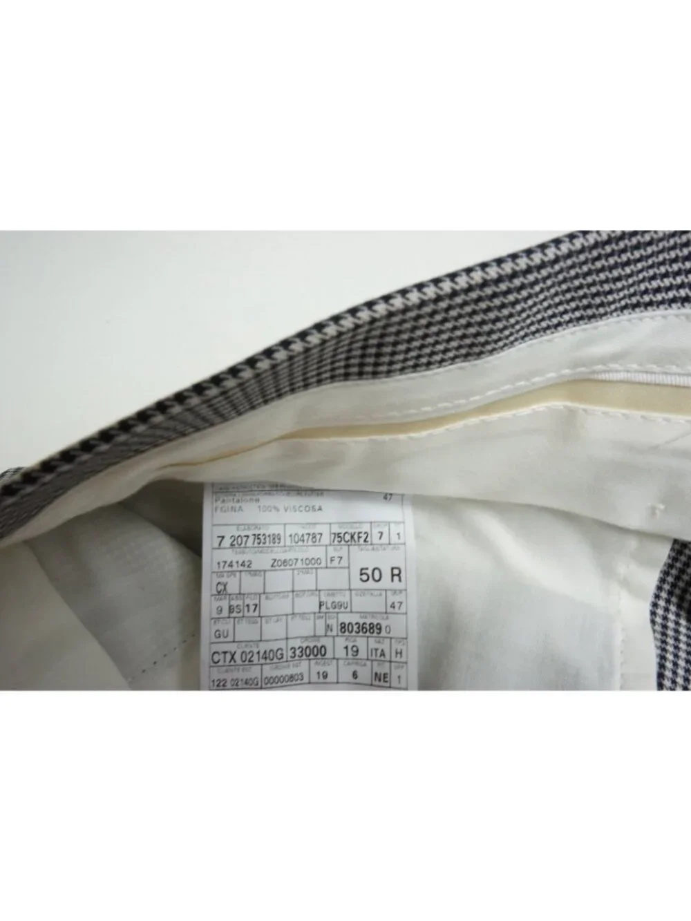 Gucci White Black Houndstooth 100% Cotton Dress Pants Sz 50 EU BRAND NEW